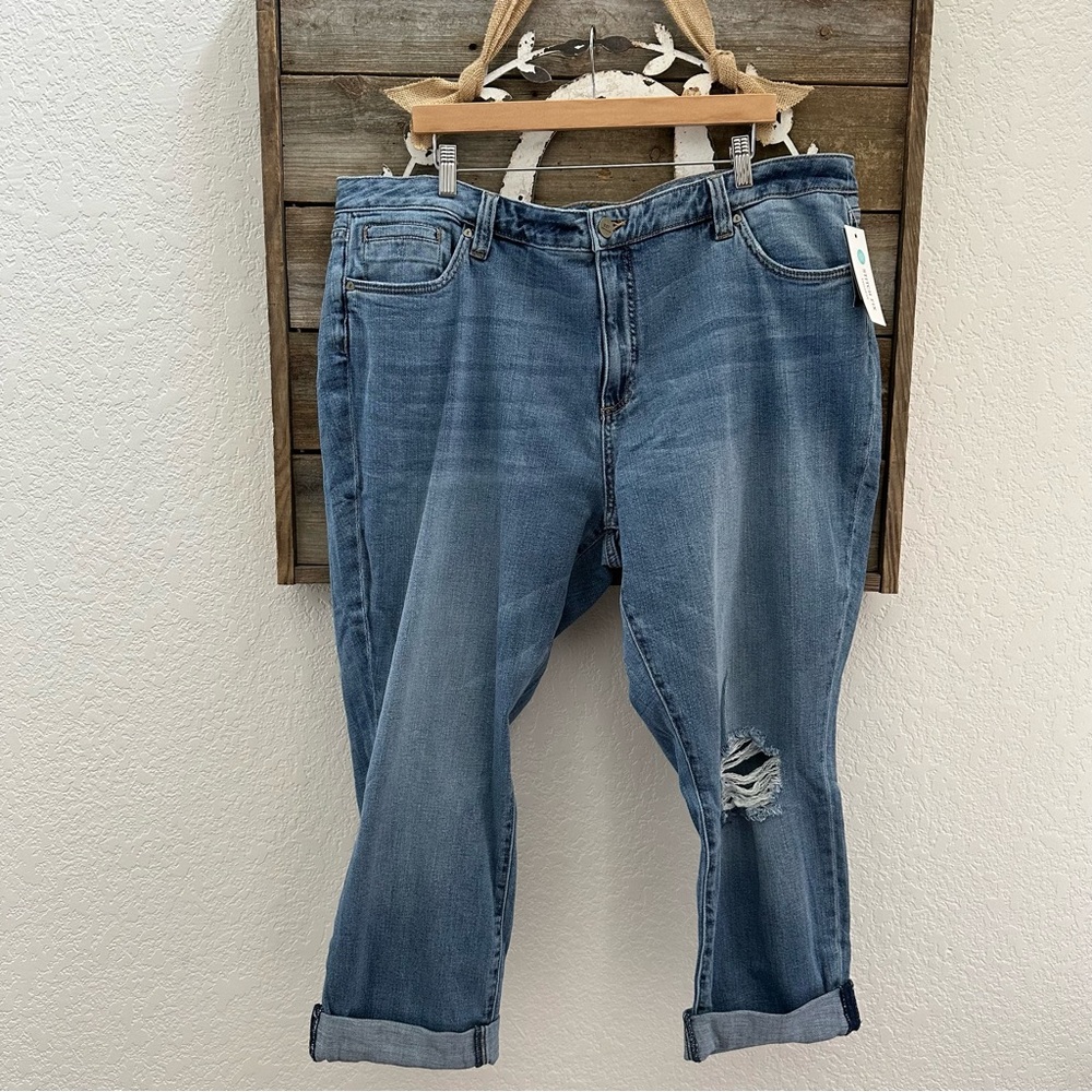 Stitch Fix Kut from the Kloth Plus Boyfriend distressed denim jeans 22W NWT